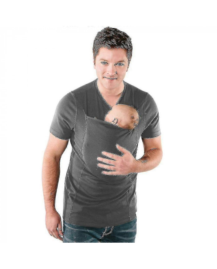 T-shirts Kangourou Papa Homme T-shirt Porte-bébé