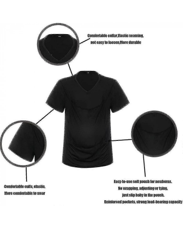 T-shirts Kangourou Papa Homme T-shirt Porte-bébé