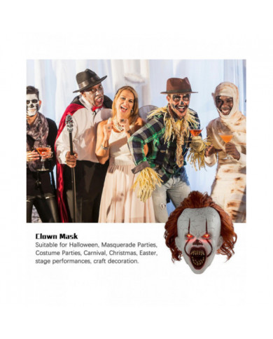 Effrayant Il Pennywise Creepy Clown Masque de clown Masque pour la décoration de cosplay