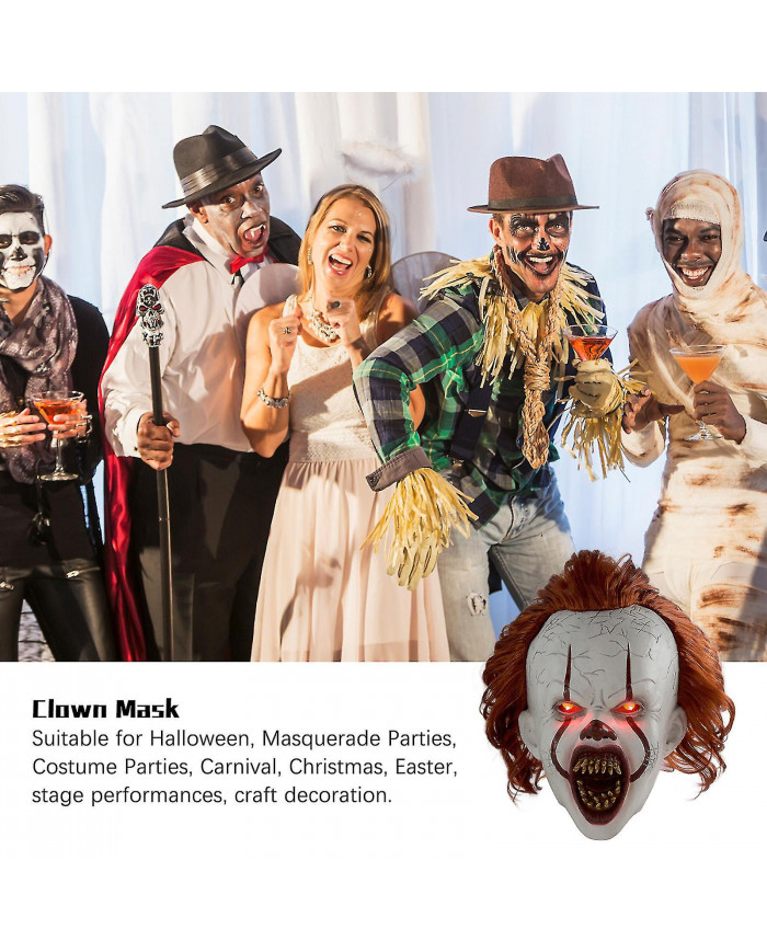 Effrayant Il Pennywise Creepy Clown Masque de clown Masque pour la décoration de cosplay