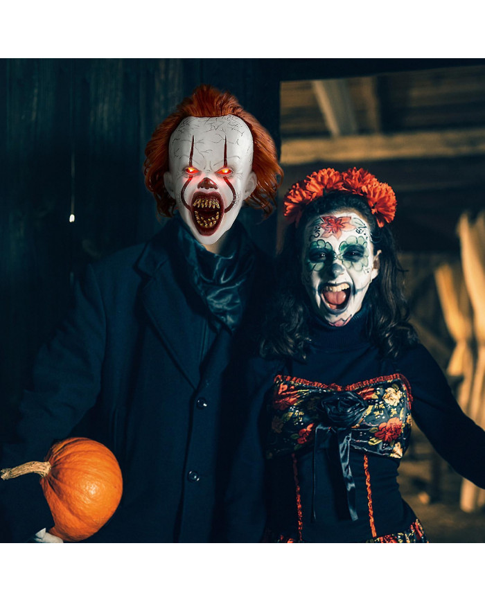 Effrayant Il Pennywise Creepy Clown Masque de clown Masque pour la décoration de cosplay