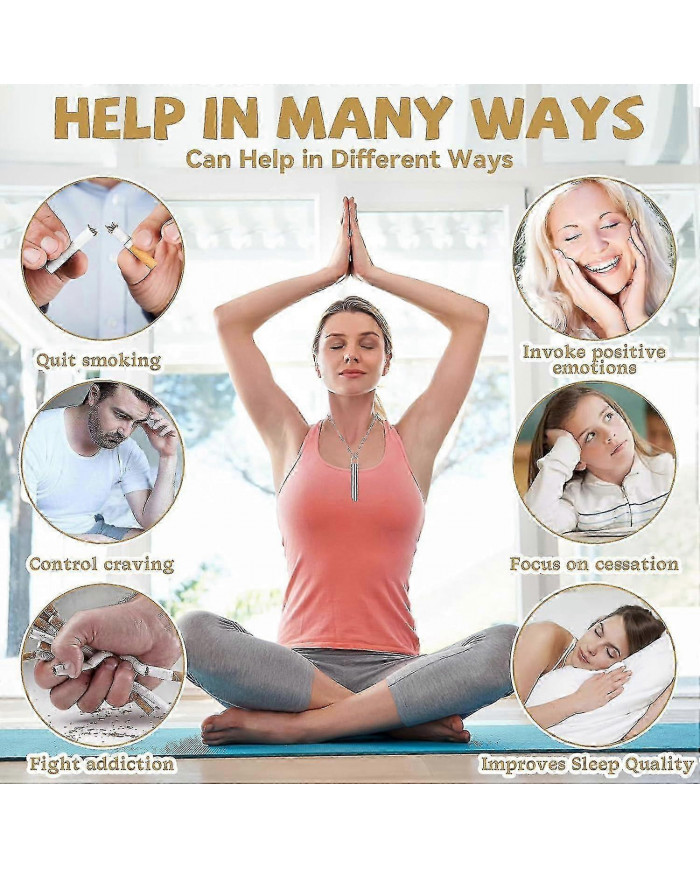 2x Arrêter de fumer Collier de respiration, collier de soulagement de l’anxiété, collier de respiration Aide à [...]