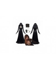 Evil Cosplay Costume Robe Fille Dame Halloween Femmes Collier Boucle d’oreille Noir Carnaval Set Déguisement [...]