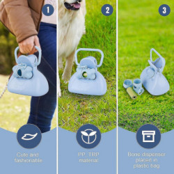 Blue Suitable For Small And Large Dogs Dog Waste Trap With 1 Waste Bag And 1 Dispenser, Heavy Duty Dog Waste [...]