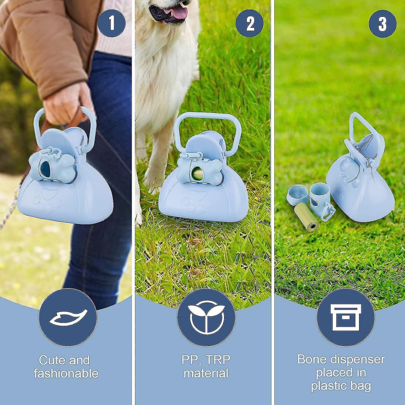 Blue Suitable For Small And Large Dogs Dog Waste Trap With 1 Waste Bag And 1 Dispenser, Heavy Duty Dog Waste [...]