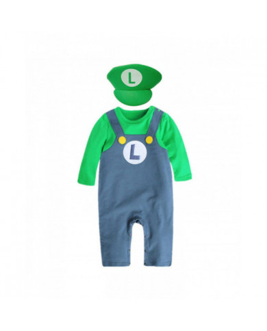 Baby Cosplay Anime Crawling Suit Super Mario Bros Rompers Jumpsuit Cosplay Costumes Chapeau Cadeaux