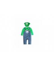 Baby Cosplay Anime Crawling Suit Super Mario Bros Rompers Jumpsuit Cosplay Costumes Chapeau Cadeaux