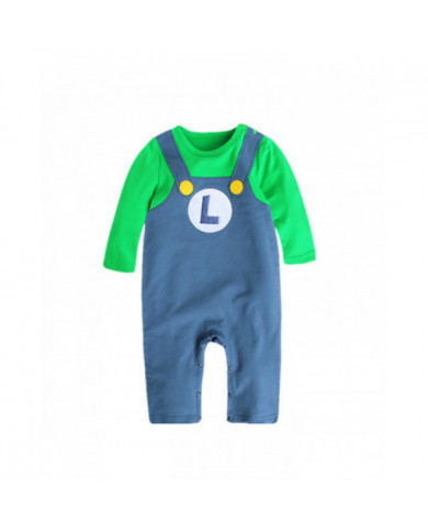 Baby Cosplay Anime Crawling Suit Super Mario Bros Rompers Jumpsuit Cosplay Costumes Chapeau Cadeaux