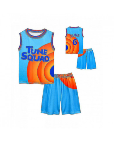 6-14 ans Kid Space Jam Jersey Outfits Basketball Survêtement
