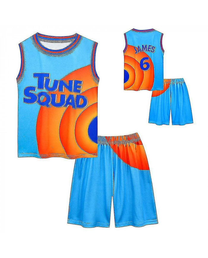 6-14 ans Kid Space Jam Jersey Outfits Basketball Survêtement