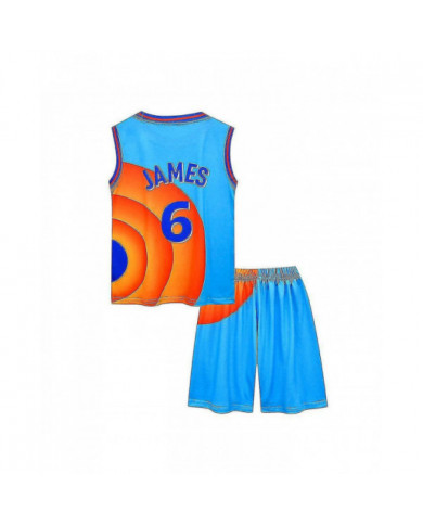 6-14 ans Kid Space Jam Jersey Outfits Basketball Survêtement