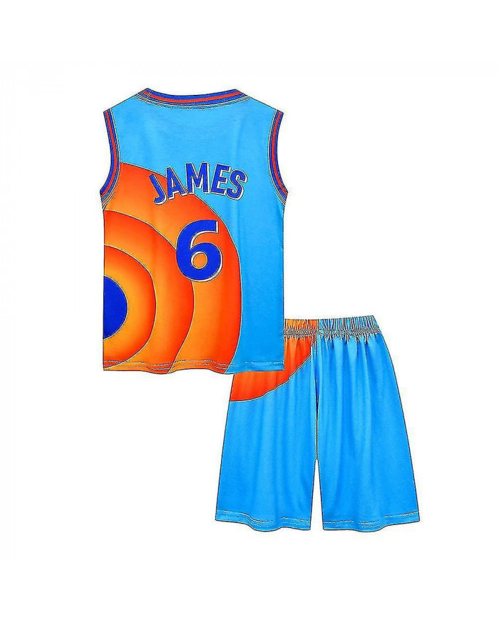 6-14 ans Kid Space Jam Jersey Outfits Basketball Survêtement
