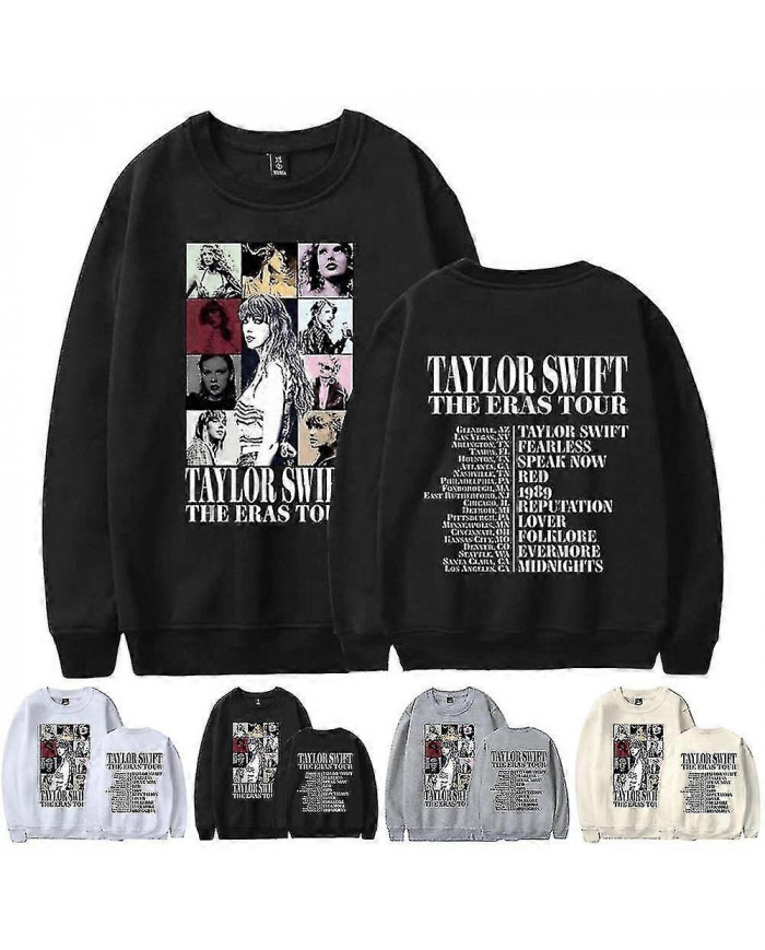 Taylor Swift The Eras Tour Unisexe Sweat-shirt Imprimé Manches Longues Col Ras Du Cou Casual Lâche Pull Tops Fans [...]