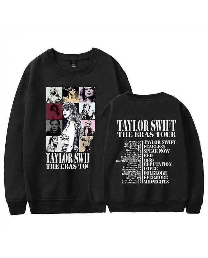 Taylor Swift The Eras Tour Unisexe Sweat-shirt Imprimé Manches Longues Col Ras Du Cou Casual Lâche Pull Tops Fans [...]