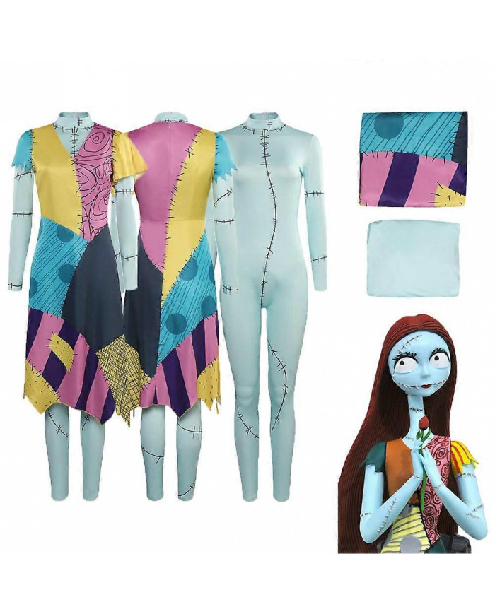 Anime Cauchemar Cos Avant Noël Sally Cosplay Costume Combinaison Robe Tenues Pour Femmes Adultes Filles Halloween [...]