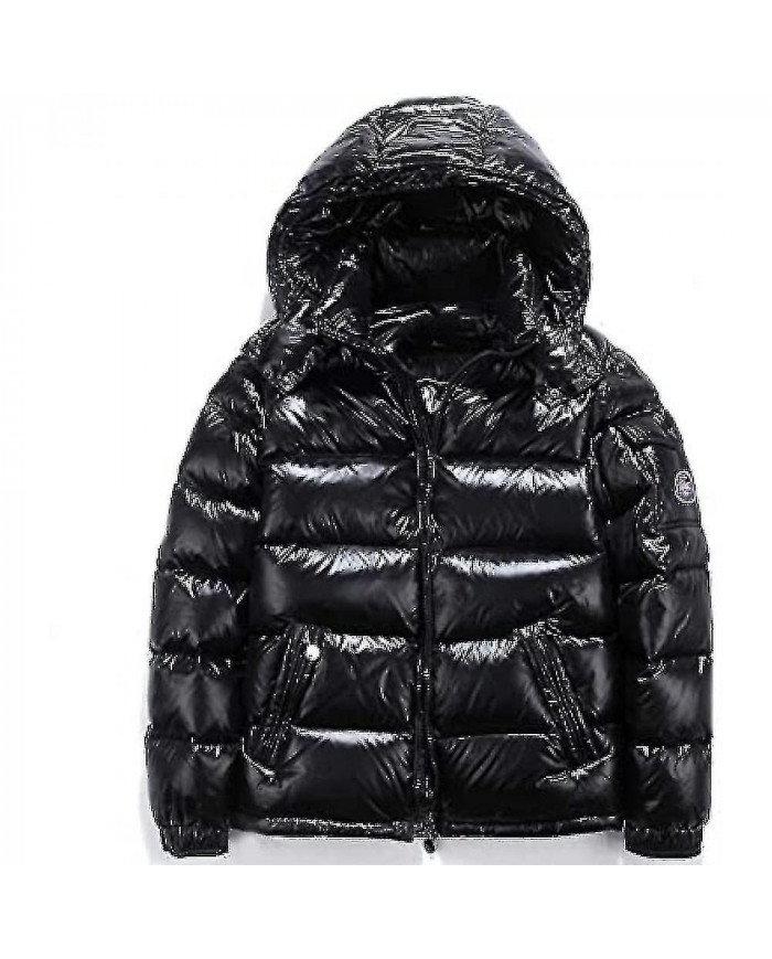 Shiny Down Jacket Veste d’hiver pour hommes Stand-up Tie Hood Down Jacket