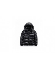 Shiny Down Jacket Veste d’hiver pour hommes Stand-up Tie Hood Down Jacket