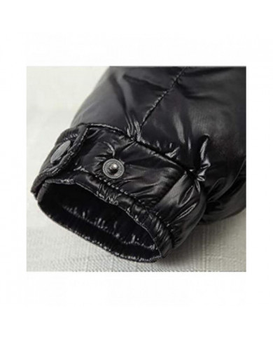 Shiny Down Jacket Veste d’hiver pour hommes Stand-up Tie Hood Down Jacket