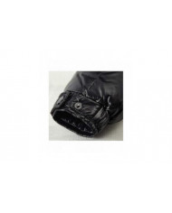 Shiny Down Jacket Veste d’hiver pour hommes Stand-up Tie Hood Down Jacket