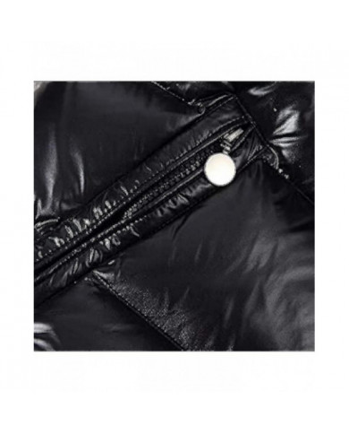 Shiny Down Jacket Veste d’hiver pour hommes Stand-up Tie Hood Down Jacket