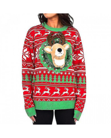 Noël Jumpers Femmes Hommes Xmas Jumpers Winter Knitwear Renne Xmas Jumper Snowflake Jumper Slogan Jumpers