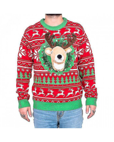 Noël Jumpers Femmes Hommes Xmas Jumpers Winter Knitwear Renne Xmas Jumper Snowflake Jumper Slogan Jumpers