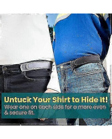 BeltBro Titan Ceinture élastique sans boucle pour hommes s’adapte aux passants de ceinture de 1,5 pouce, confort