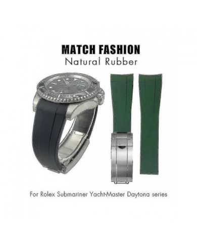 20mm 21mm 22mm 19mm Bracelet Caoutchouc Fit Pour Rolex Submariner Daytona Gmt Yacht-master Silicone Strap Black [...]