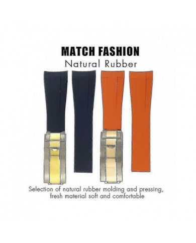 20mm 21mm 22mm 19mm Bracelet Caoutchouc Fit Pour Rolex Submariner Daytona Gmt Yacht-master Silicone Strap Black [...]