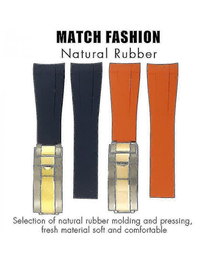 20mm 21mm 22mm 19mm Bracelet Caoutchouc Fit Pour Rolex Submariner Daytona Gmt Yacht-master Silicone Strap Black [...]