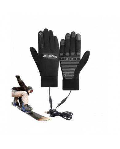 Gants chauffants USB Gants de ski à écran tactile rechargeables étanches pour hommes