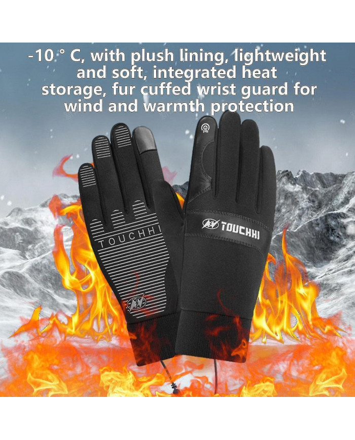 Gants chauffants USB Gants de ski à écran tactile rechargeables étanches pour hommes
