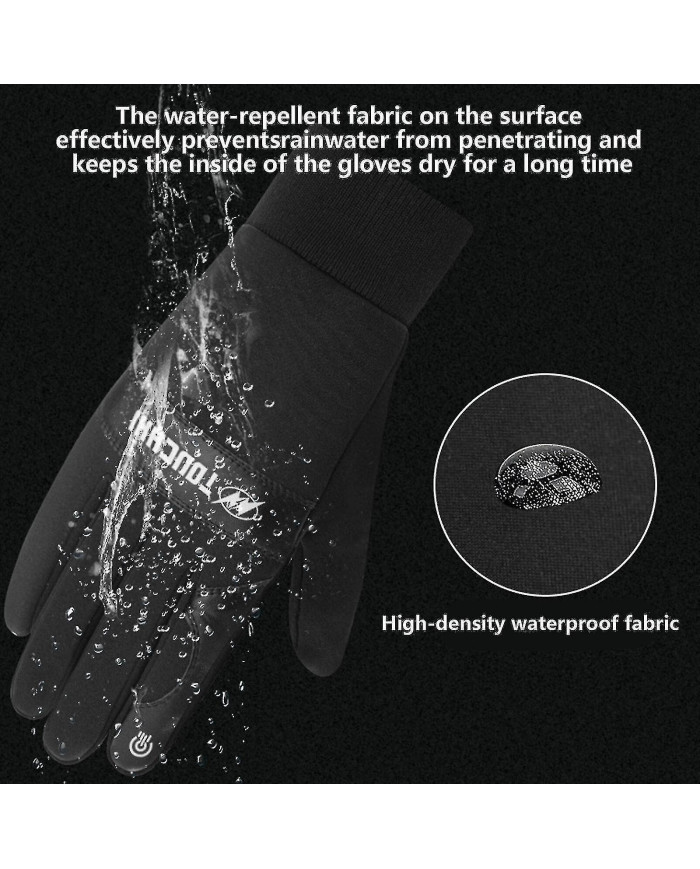 Gants chauffants USB Gants de ski à écran tactile rechargeables étanches pour hommes