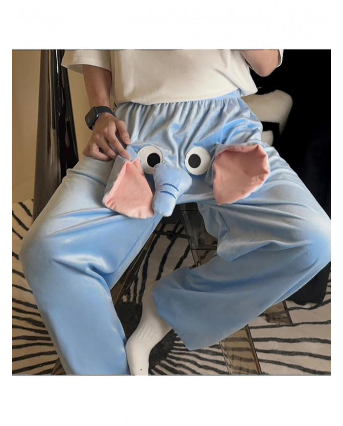Drôle Éléphant Pantalon Femmes Hommes Lounge Pantalon Maison En Peluche Couple Pyjama Pantalon Cadeau Pour Petit Ami