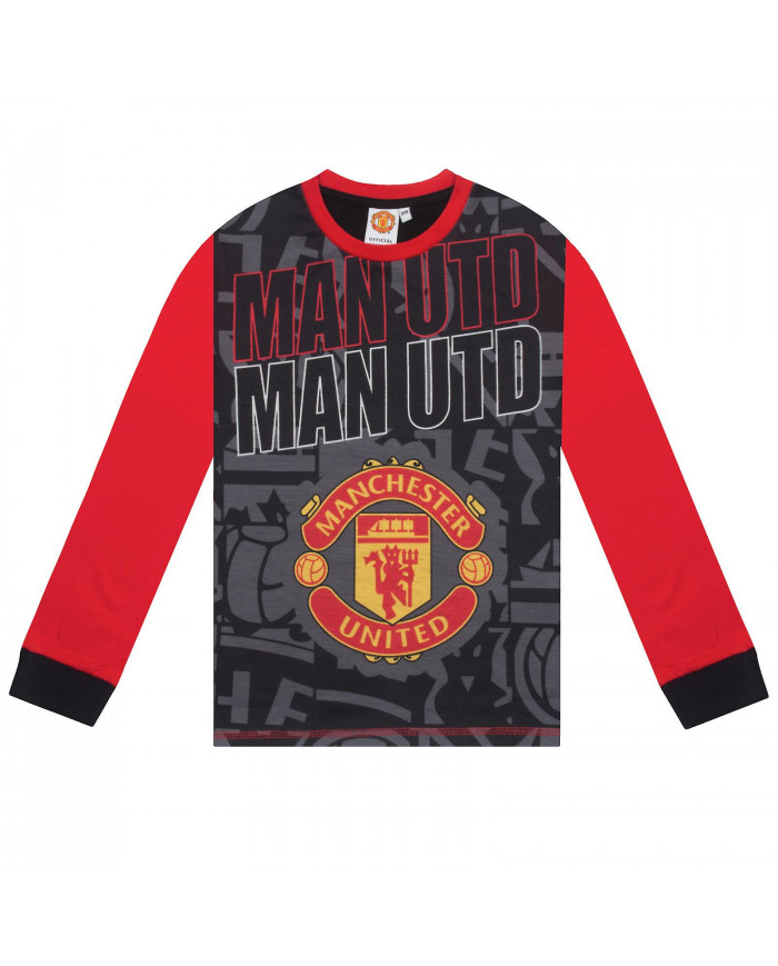 Manchester United Boys Pyjamas Long Sublimation Kids CADEAU DE FOOTBALL OFFICIEL