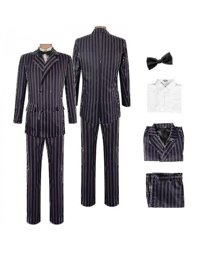 Gomez Costumes Pour Adultes 4 Pack Addams Famille Cosplay Costume Homme Costume Halloween Tenue
