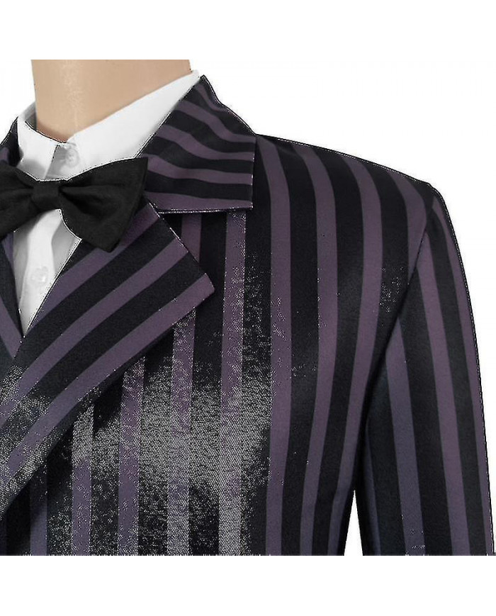 Gomez Costumes Pour Adultes 4 Pack Addams Famille Cosplay Costume Homme Costume Halloween Tenue