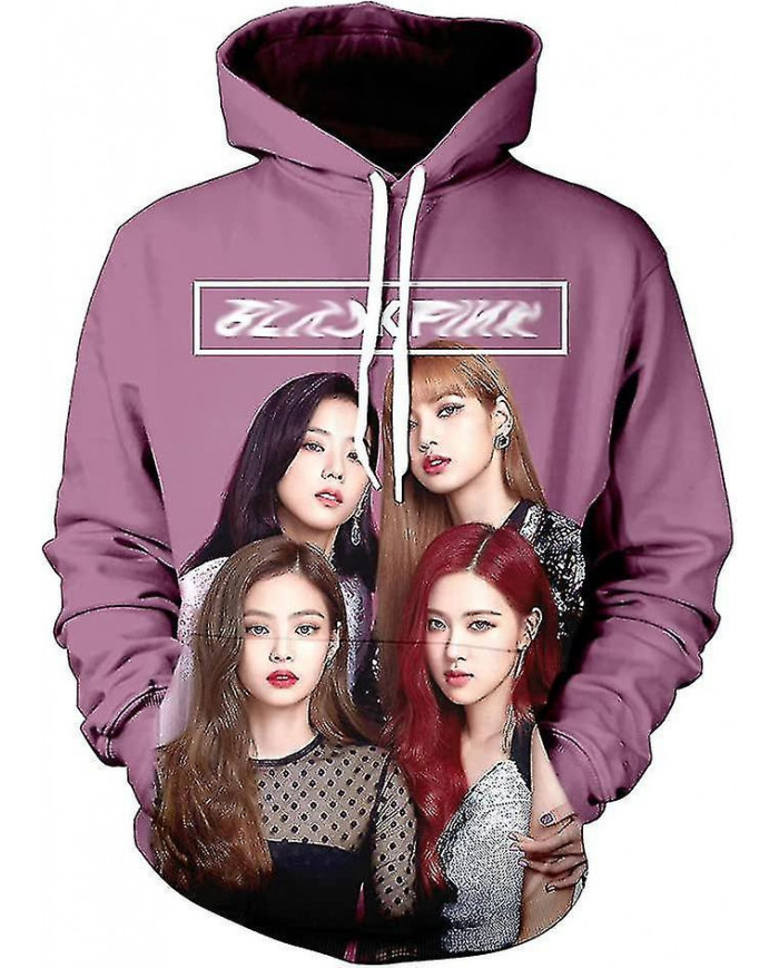 Blackpink Korean Idol Girl Group Cos Périphérique Sweat-shirt 3d Impression Numérique Décontracté
