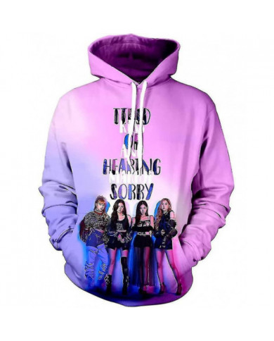 Blackpink Korean Idol Girl Group Cos Périphérique Sweat-shirt 3d Impression Numérique Décontracté