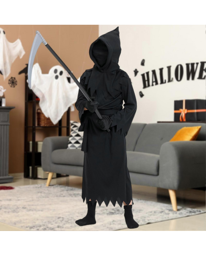 Costume de faucheuse aux yeux rouges pour les enfants de 4 à 12 ans - Costumes d’Halloween effrayants avec des [...]