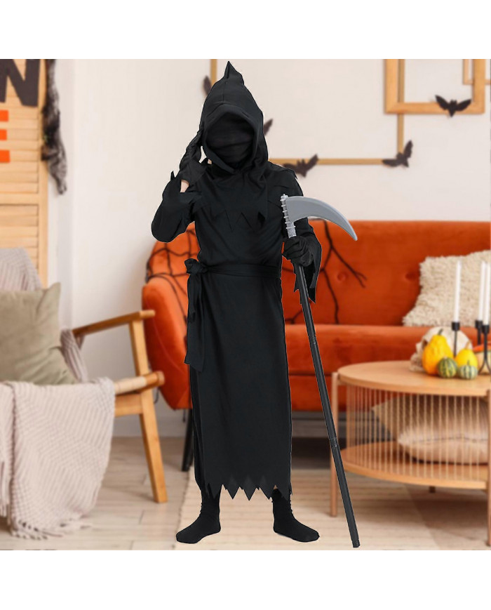 Costume de faucheuse aux yeux rouges pour les enfants de 4 à 12 ans - Costumes d’Halloween effrayants avec des [...]