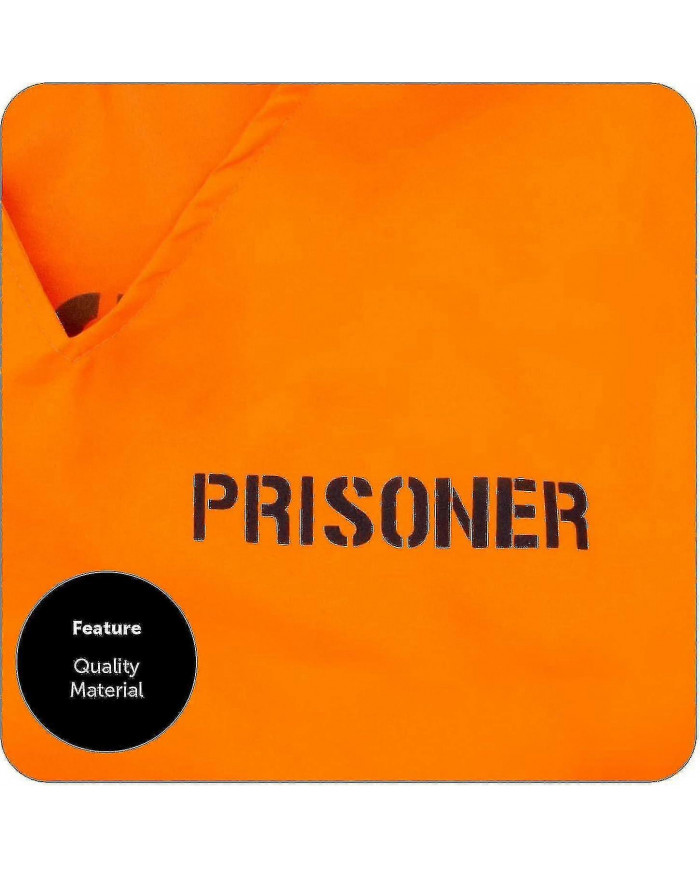 Adultes Prisonniers Condamné Orange Prisonnier Top Orange Pantalon Orange Assorti Cops Voleurs Tao