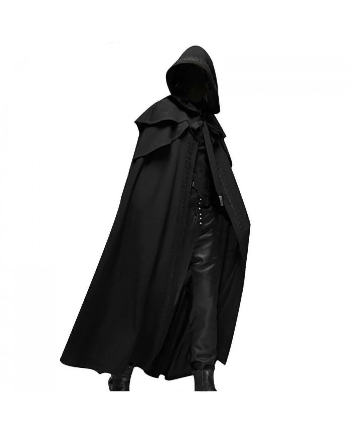 Halloween Costumes Hommes Halloween Casual Party Retro Gothique Solide Long Manteau Scène Tenue Top
