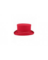 Mid Crown Red Top Hat Unisexe Hat Steam Punk Hat Cylinder Wool Felt Top