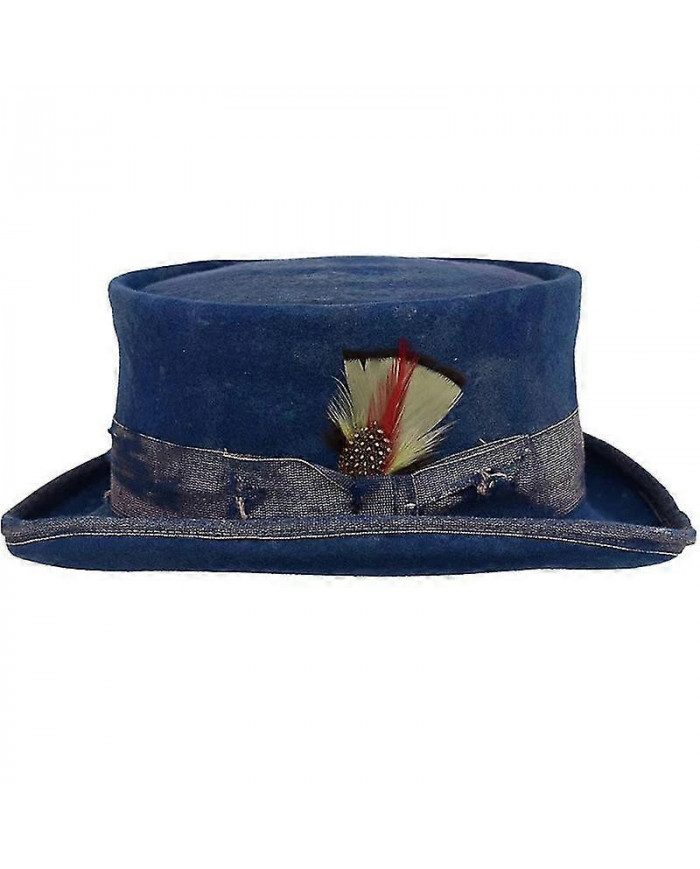 Mid Crown Red Top Hat Unisexe Hat Steam Punk Hat Cylinder Wool Felt Top