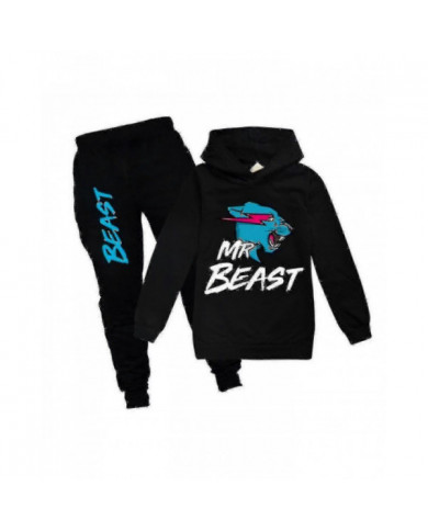 Mr Beast Lightning Cat Enfants Impression Tracksuit Set Casual Hoodie Jumper Tops + Pantalon Costume Outfit [...]