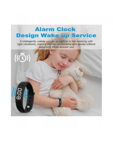 Montre d’alarme de vibration, alarmes vibrantes avec compte à rebours, réveil de rappel d’alarme de vibration [...]