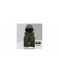 Doudoune Homme Sans manches Détachable Capuchon Hiver Lumière Couleur Unie