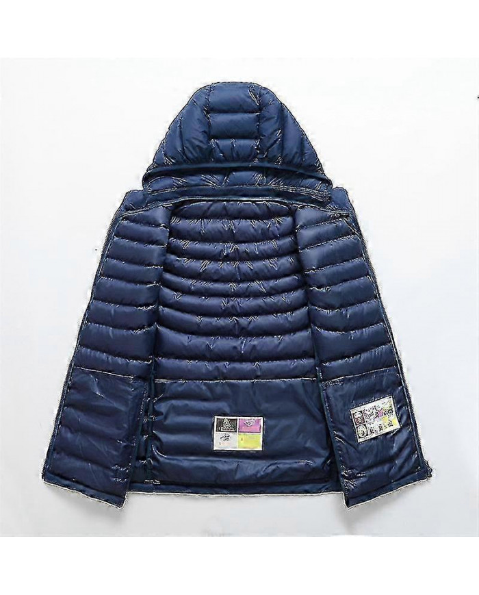 Doudoune Homme Sans manches Détachable Capuchon Hiver Lumière Couleur Unie