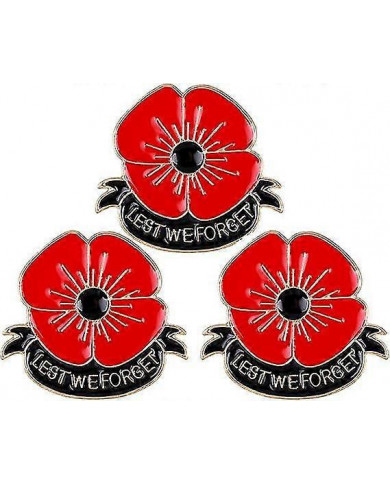 Rouge coquelicot épingles de peur que nous oublions émail coquelicot broche épingles pour femmes fleurs broches